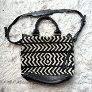 Cleobella tote crossbody carpet Aztec Cowgirl boho leather messenger bag purse